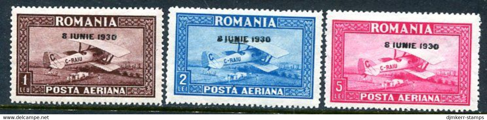 ROMANIA 1930 Airmail: Accession Of King Carol II  LHM / *   Michel 374-74Y - Unused Stamps