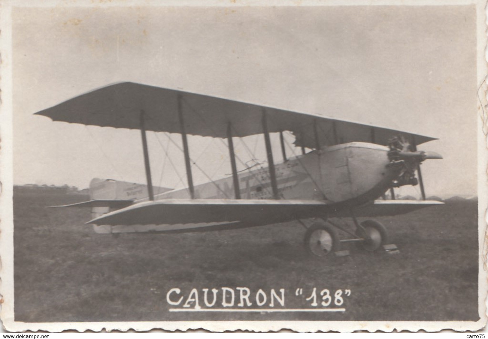 Aviation - Avion Caudron "138" - Biplan - Publicité Aviarex Vêtements Cuir Parachutes - Photographie - 1914-1918: 1ère Guerre