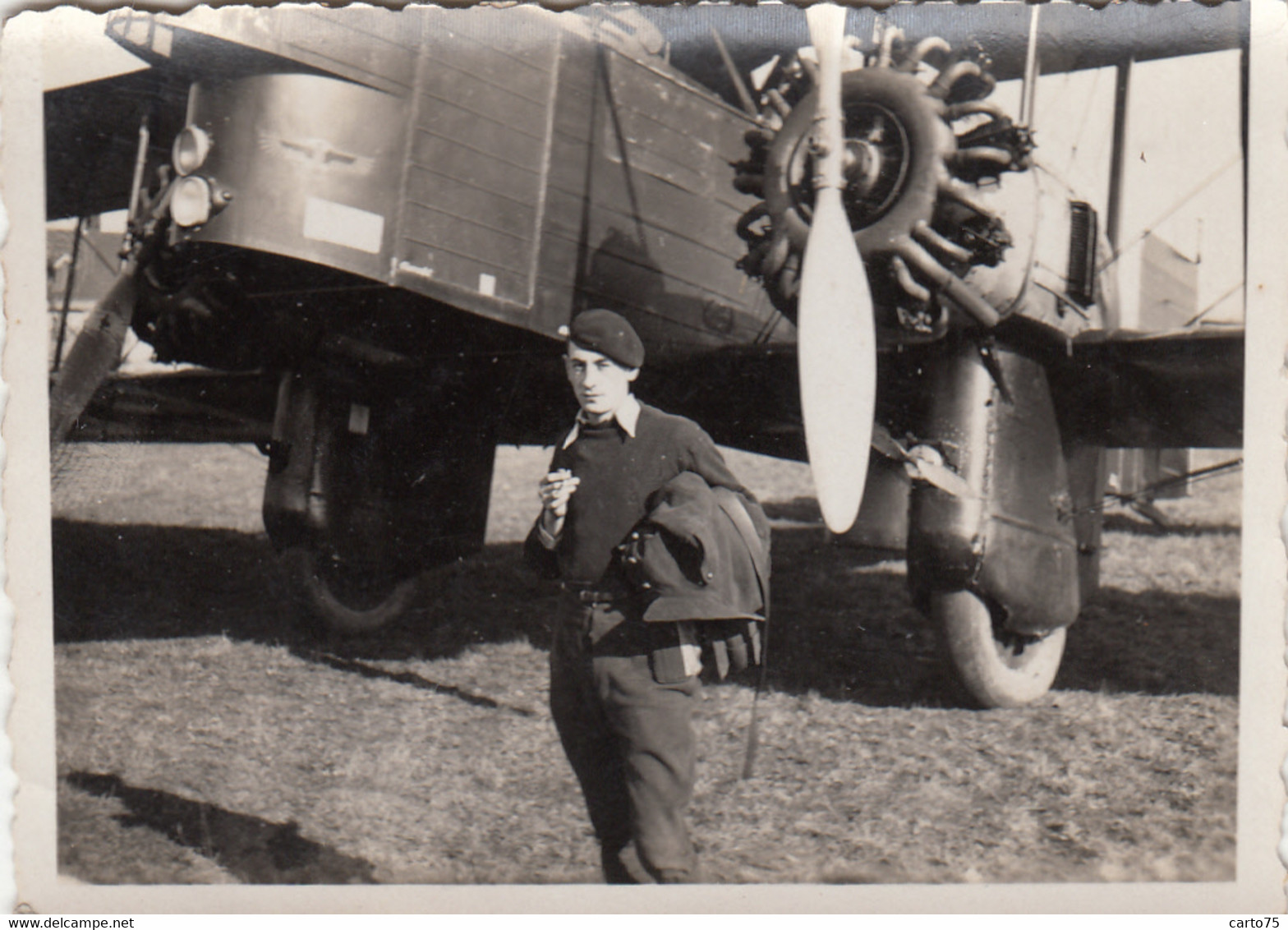 Aviation - Pilote Devant Avion - Photographie - 1919-1938: Interbellum