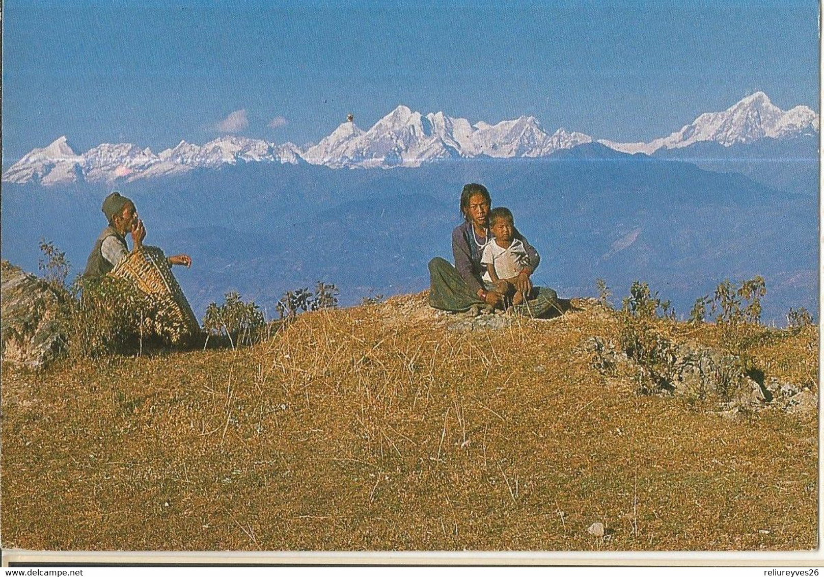 CPSM ,Népal , N°126, Langtang Range From Dhulikel  - Phot. B.M..Chettri ,Ed. C.L - Népal