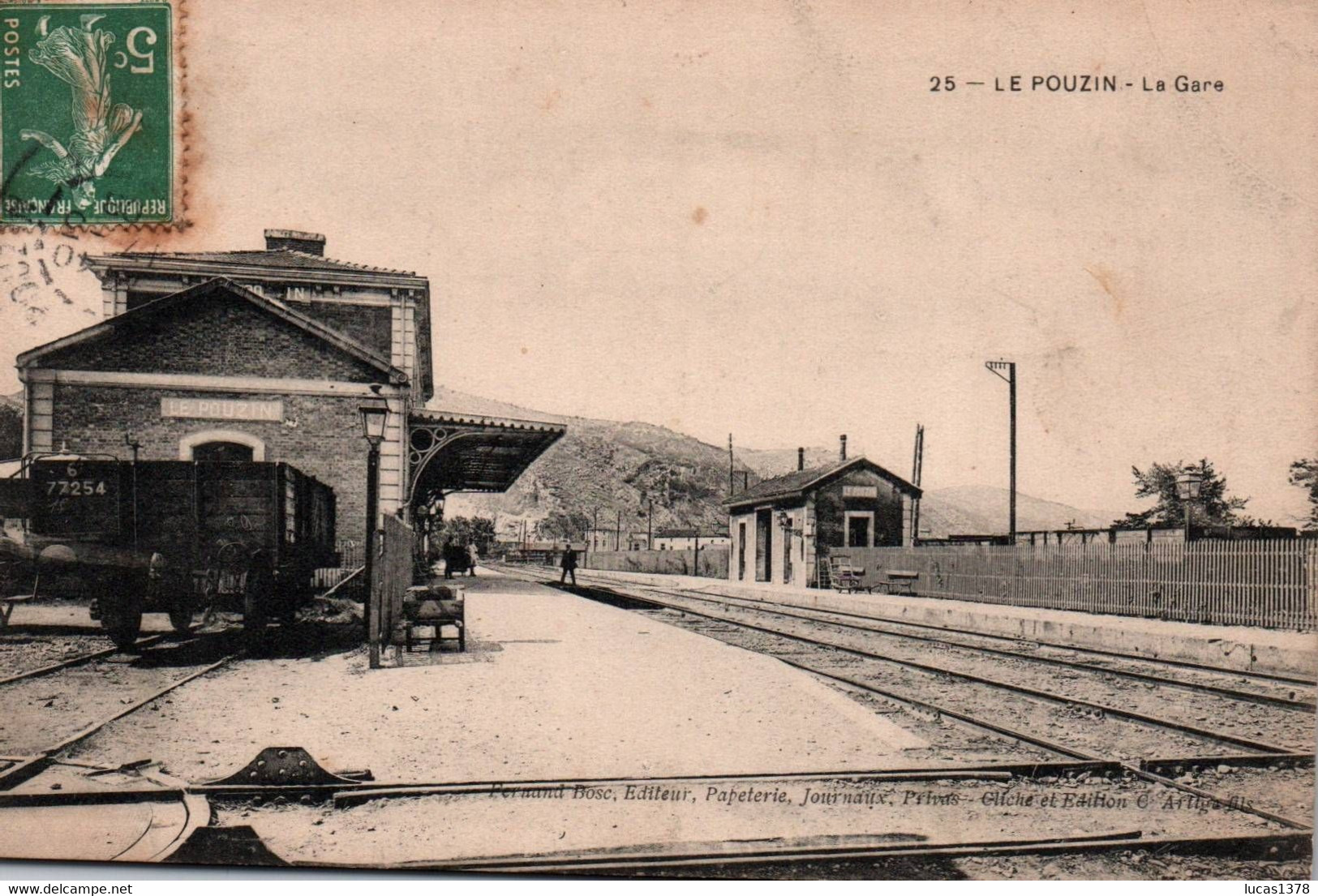 07 / LE POUZIN / LA GARE / PLAN RARE - Le Pouzin