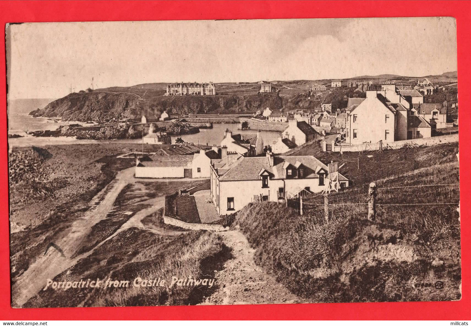 PORTPATRICK FROM CASTLE PATHWAY Pu 1920 - Wigtownshire