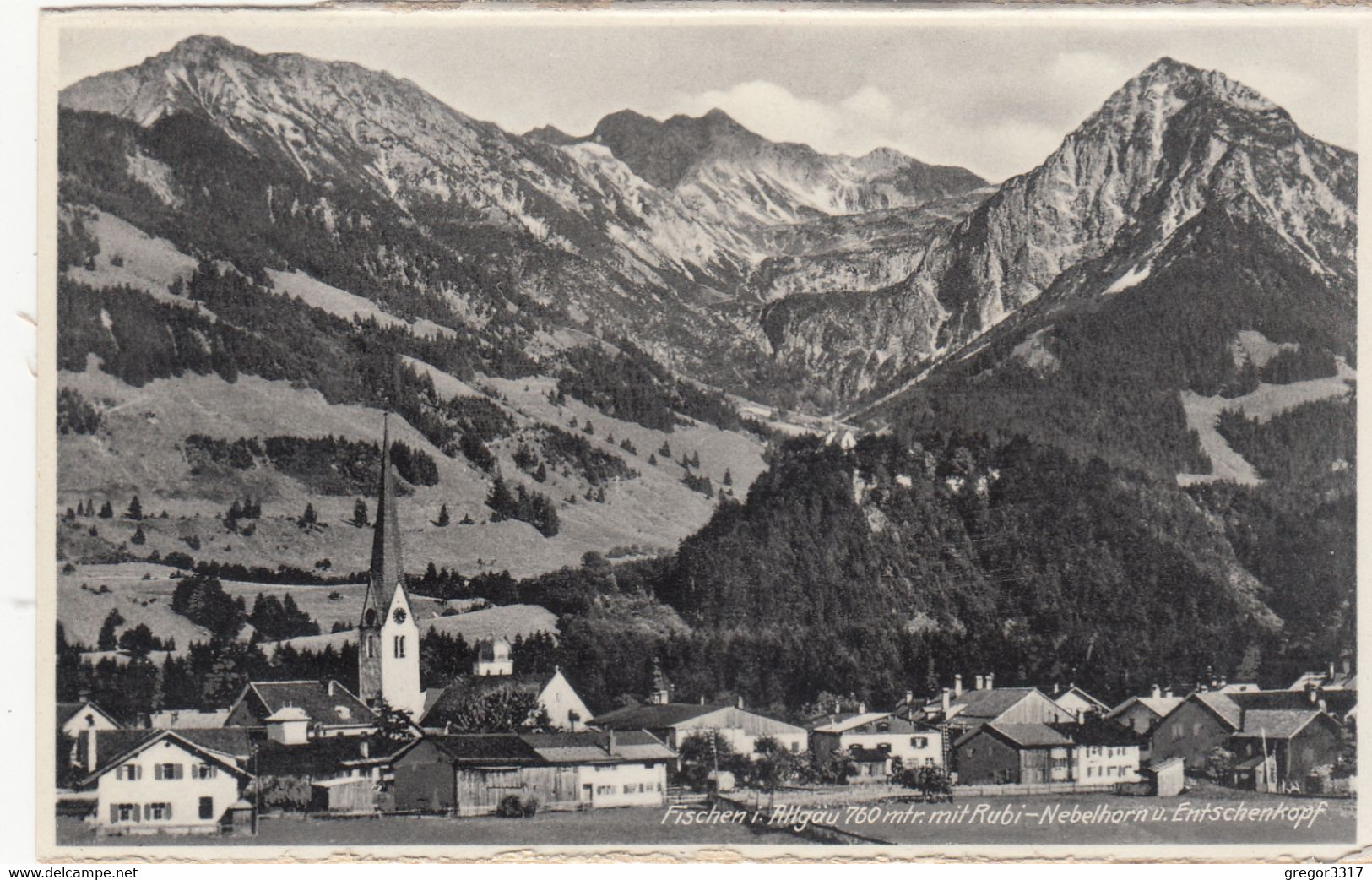 783) FISCHEN I. Allgäu - Haus Kirche Details Mit Rubi Nebelhorn Und Entschenkopf ALT ! - Fischen