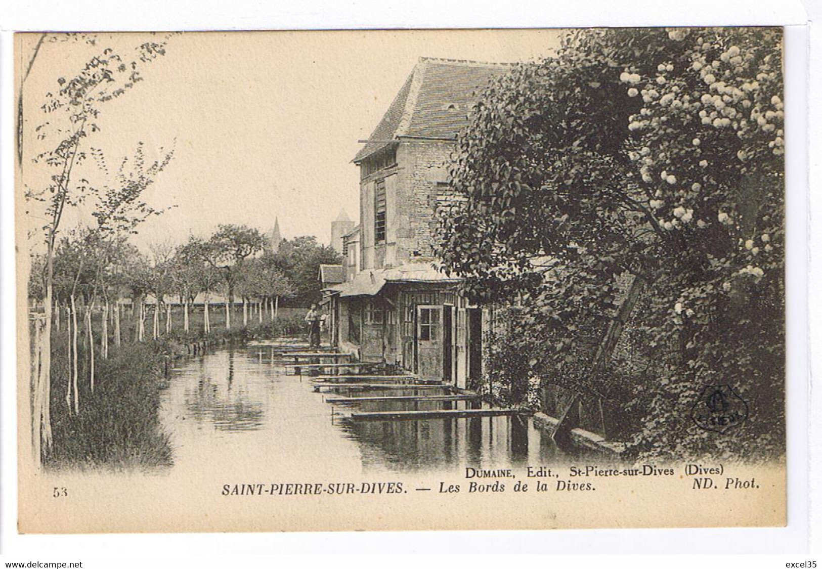 14 SAINT PIERRE SUR DIVES - Les Bords De La Dives, Dumaine éditeur, ND Phot. N°53 - Altri & Non Classificati