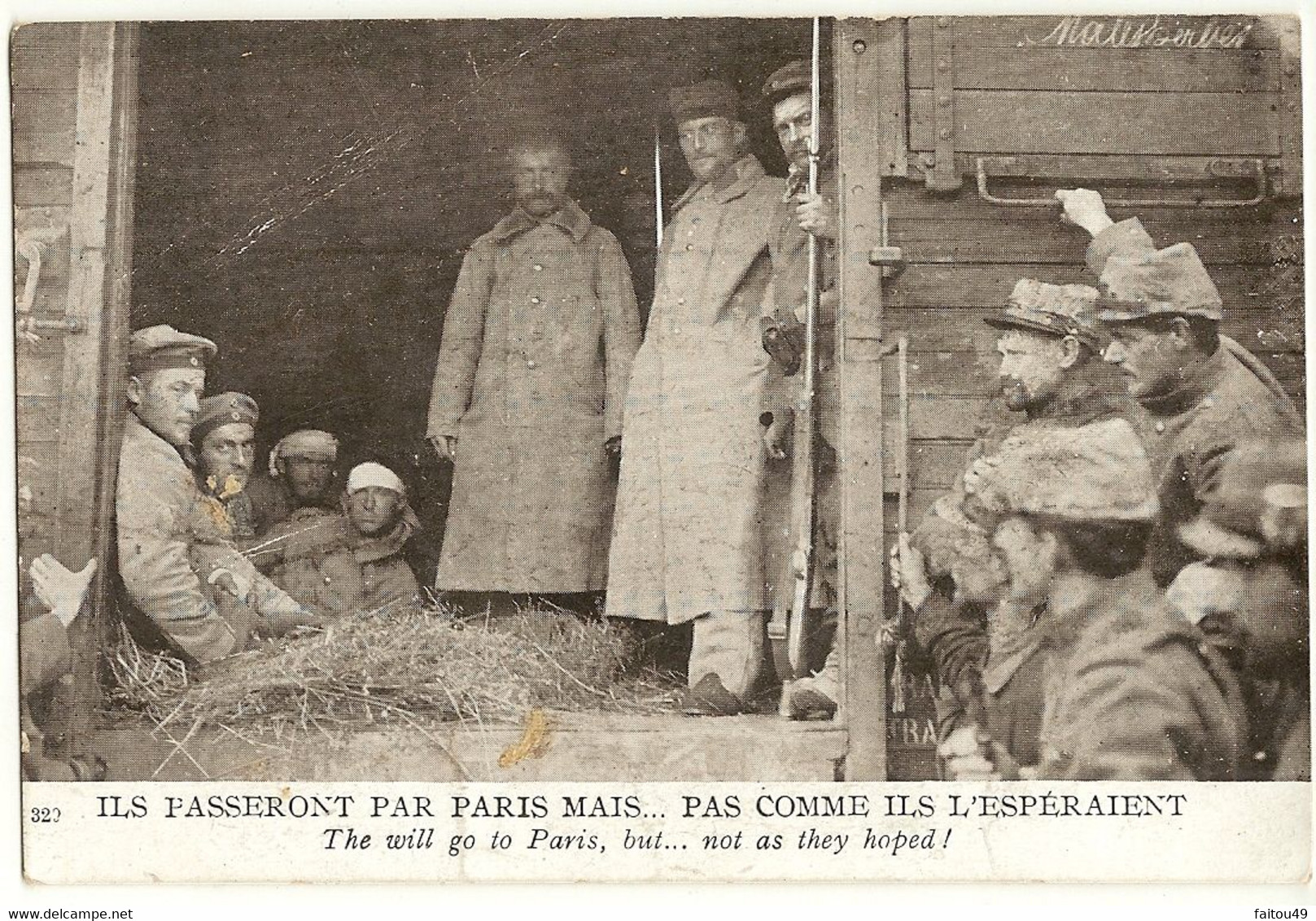 GUERRE 14-18 -Prisonniers Allemands, Ils Passeront Par Paris Mais  Pas Comme Ils L'espéraient   88 - Guerre 1914-18