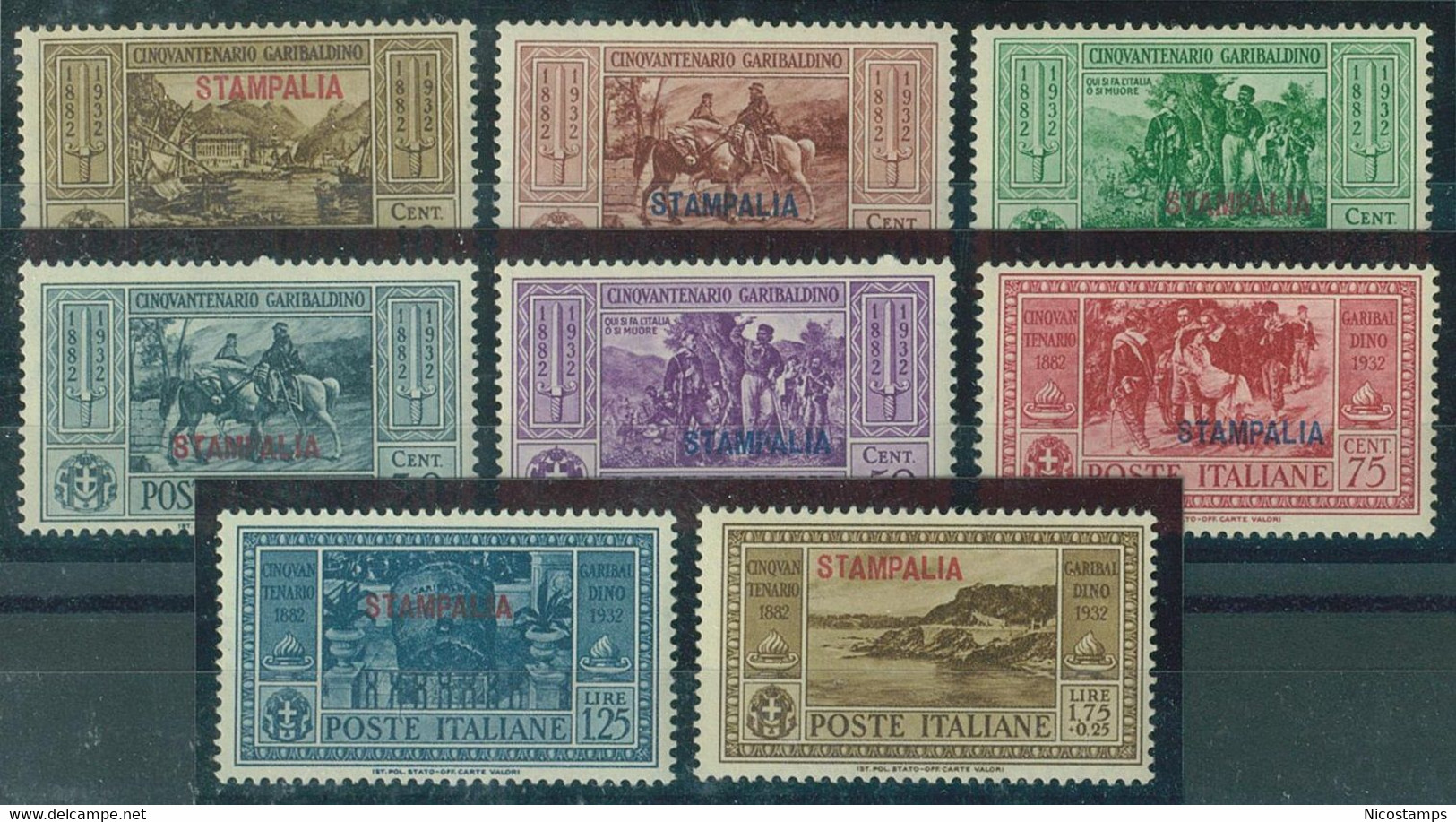 ITALIA COLONIE EGEO STAMPALIA SASS. 17 - 26 NUOVI - Aegean (Stampalia)