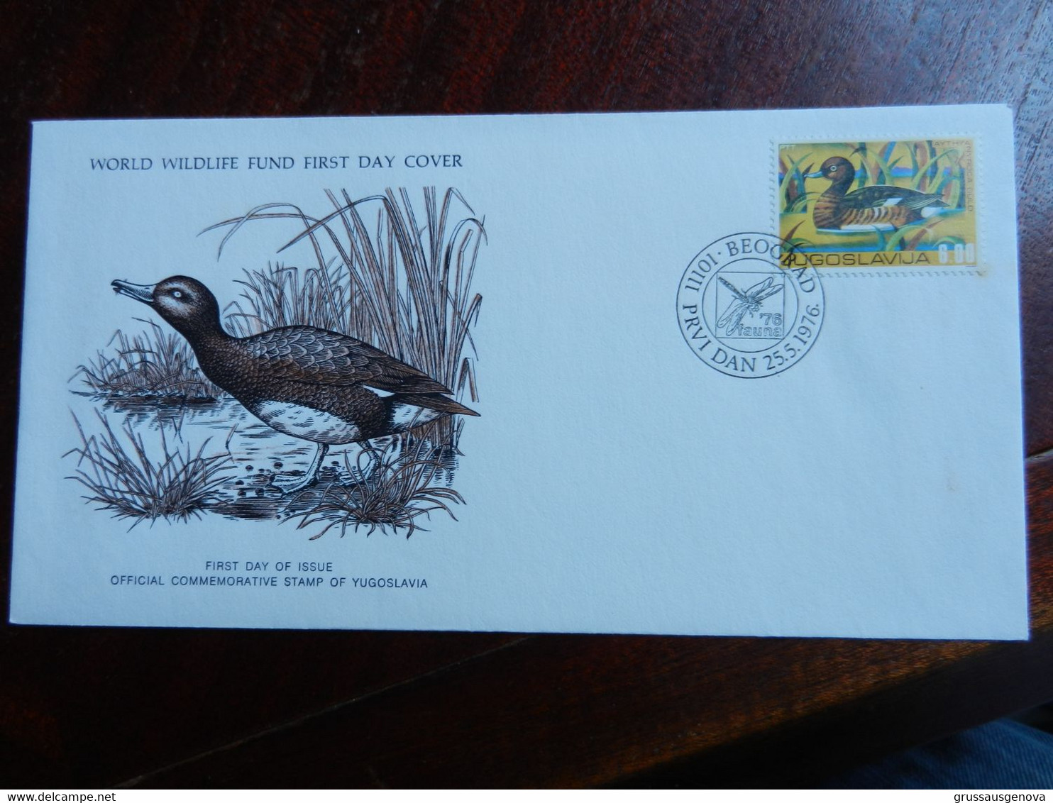 12.3) JUGOSLAVIA WORLD WILDLIFE FUND FIRST DAY COVER 1976 VADUZ BEOGRAD - Other & Unclassified