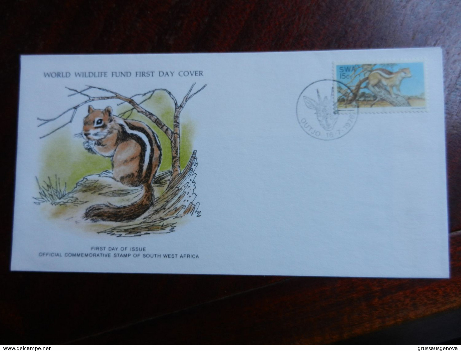 12.3) SOUTH WEST AFRICA WORLD WILDLIFE FUND FIRST DAY COVER 1976 OUTJO SCOIATTOLO - Autres & Non Classés