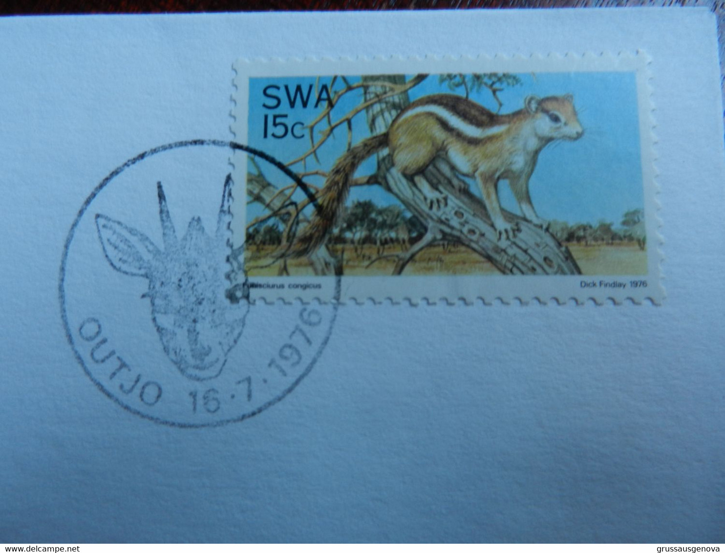 12.3) SOUTH WEST AFRICA WORLD WILDLIFE FUND FIRST DAY COVER 1976 OUTJO SCOIATTOLO - Autres & Non Classés