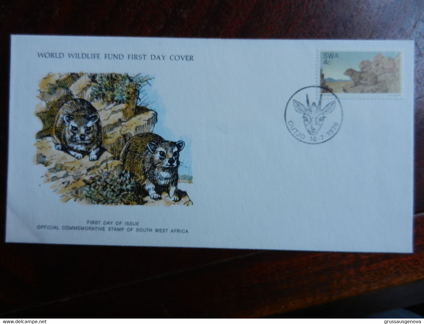 12.3) SOUTH WEST AFRICA WORLD WILDLIFE FUND FIRST DAY COVER 1976 OUTJO - Other & Unclassified