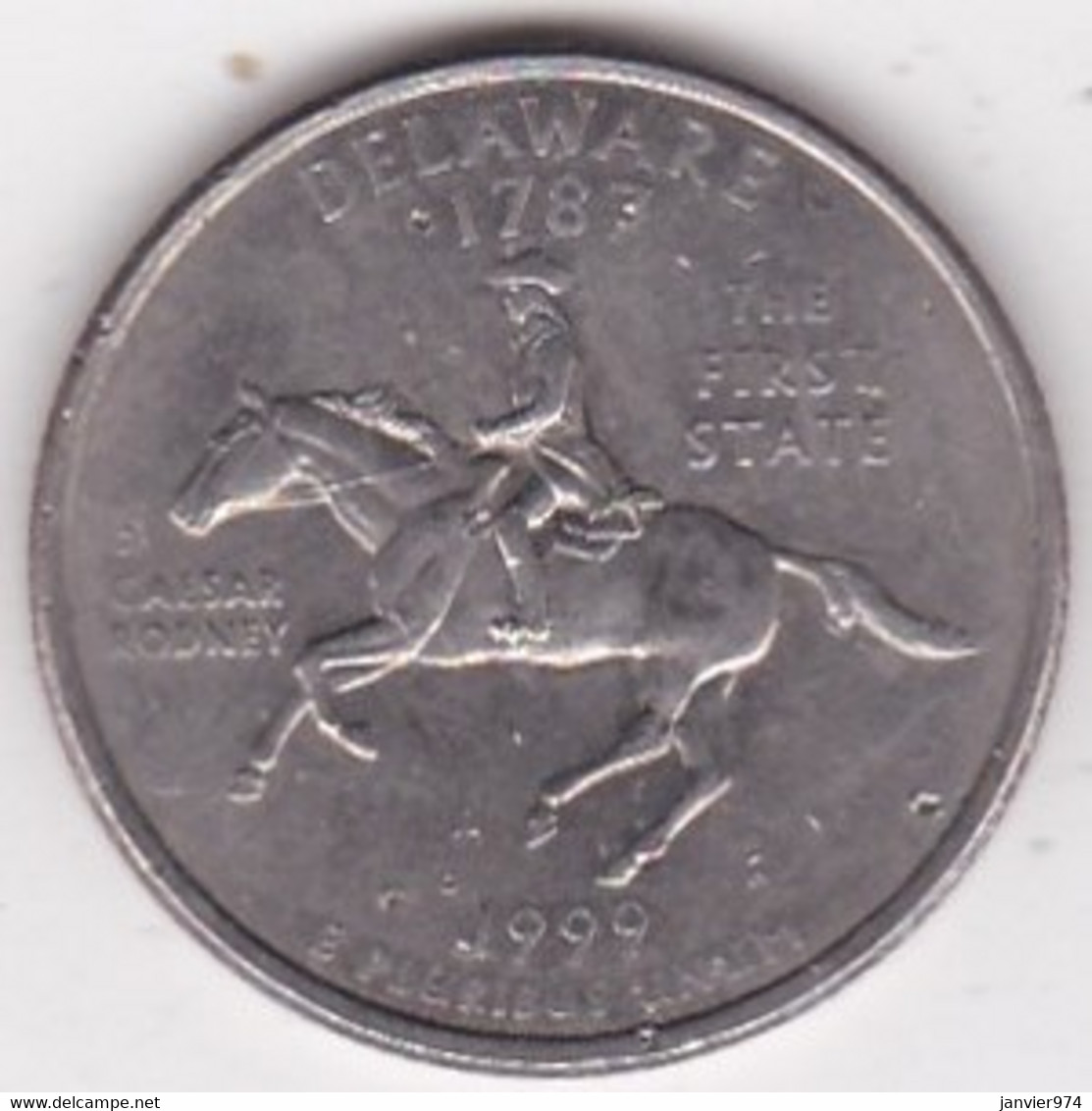 Delaware Quarter Dollar 1999 D, Georges Washington, Cupronickel KM# 293 - 1999-2009: State Quarters