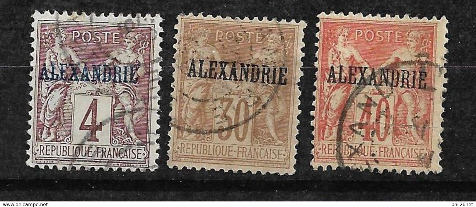 Alexandrie N°4 ; 12 Et 13   Oblitérés     B/TB         - Used Stamps