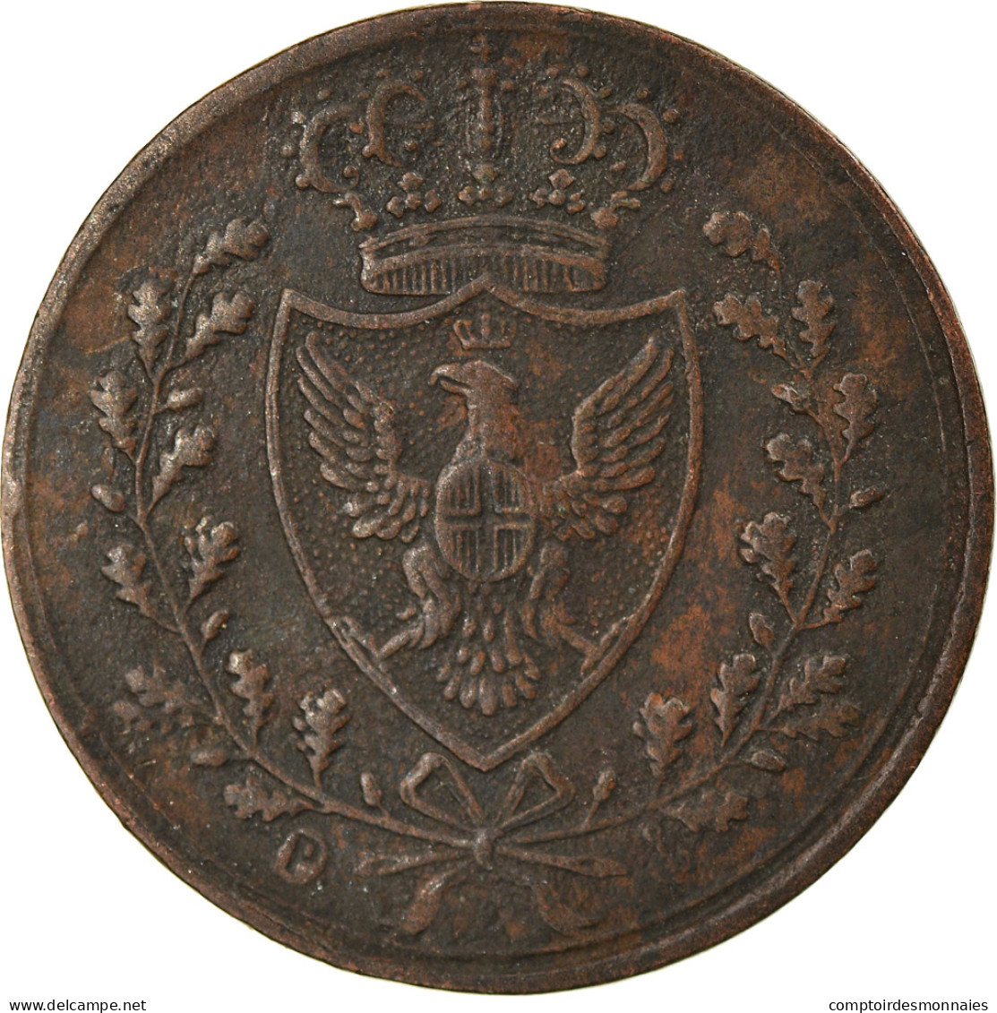 Monnaie, États Italiens, SARDINIA, Carlo Felice, Centesimo, 1826, Genoa, TTB - Italian Piedmont-Sardinia-Savoie