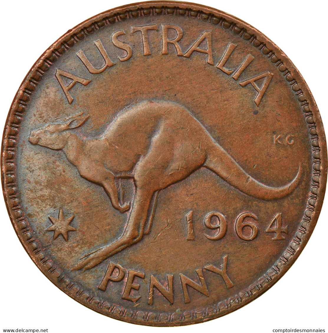 Monnaie, Australie, Elizabeth II, Penny, 1964, TTB, Bronze, KM:56 - Penny