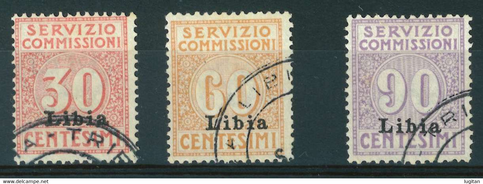 LIBIA - COLONIE ITALIANE - ANNO 1915 - SERVIZIO COMMISSIONI SASS. 1/3 - RARA - USATA - Libya