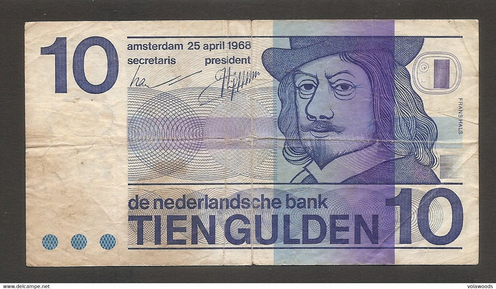 Paesi Bassi -  Banconota Circolata Da 10 Fiorini P-91b - 1968 #19 - 10 Gulden