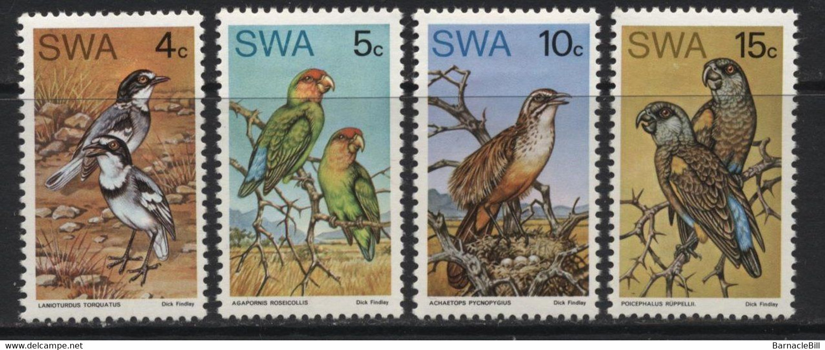 South West Africa (02) 1974 Rare Birds Set. Mint. Hinged, - Other & Unclassified