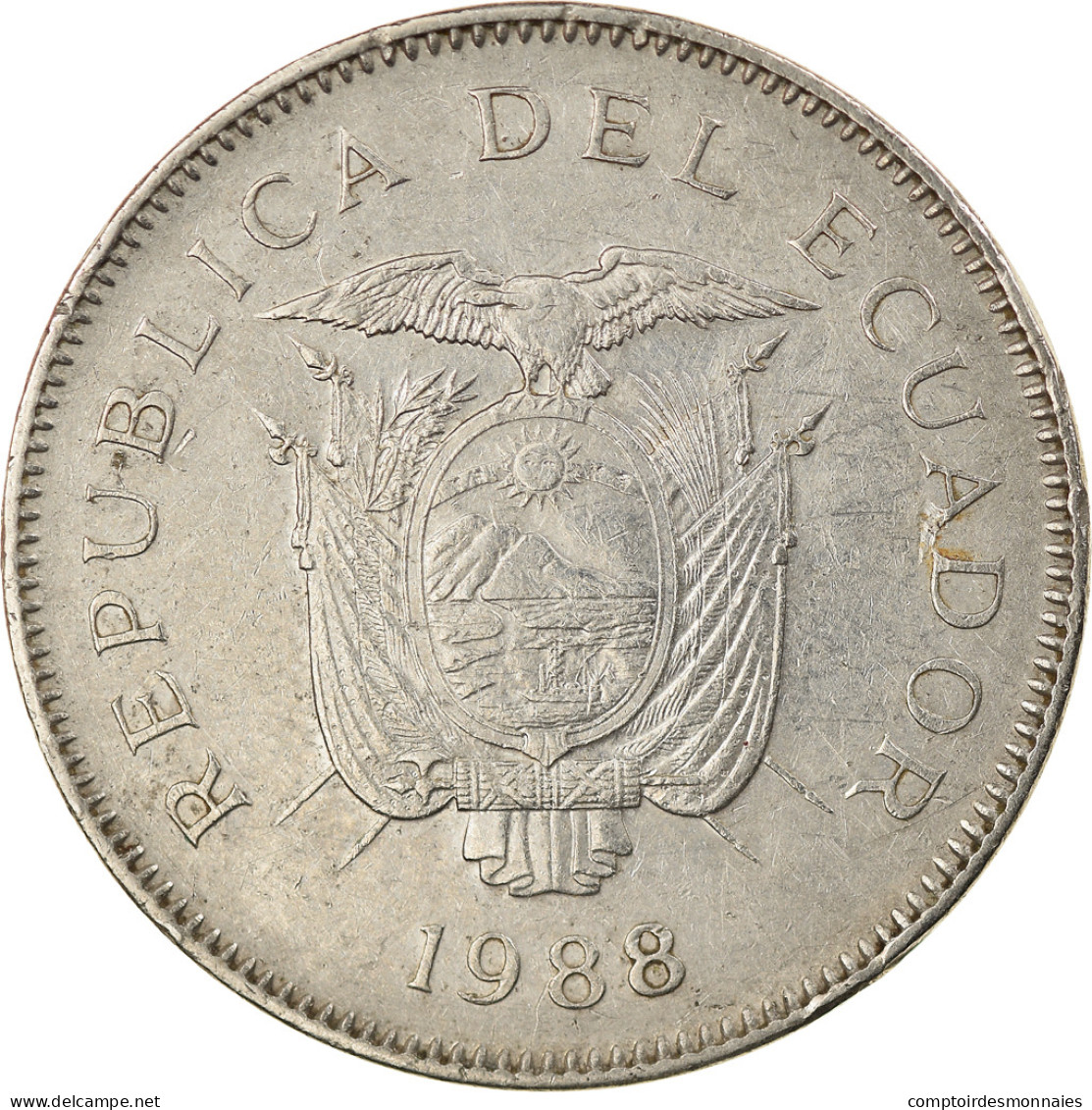 Monnaie, Équateur, 20 Sucres, 1988, TB, Nickel Clad Steel, KM:94.1 - Equateur
