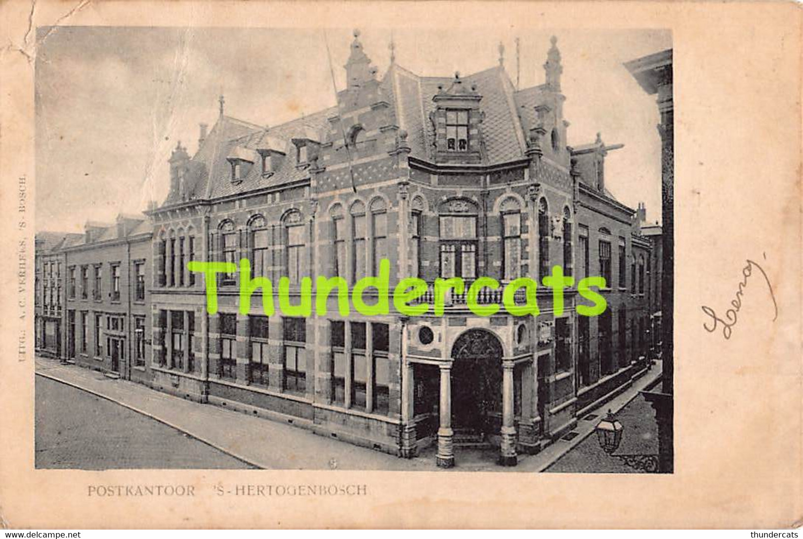 CPA POSTKANTOOR 'S HERTOGENBOSCH ( LINKER BOVENHOKE BESCHADIGD !! ) - 's-Hertogenbosch