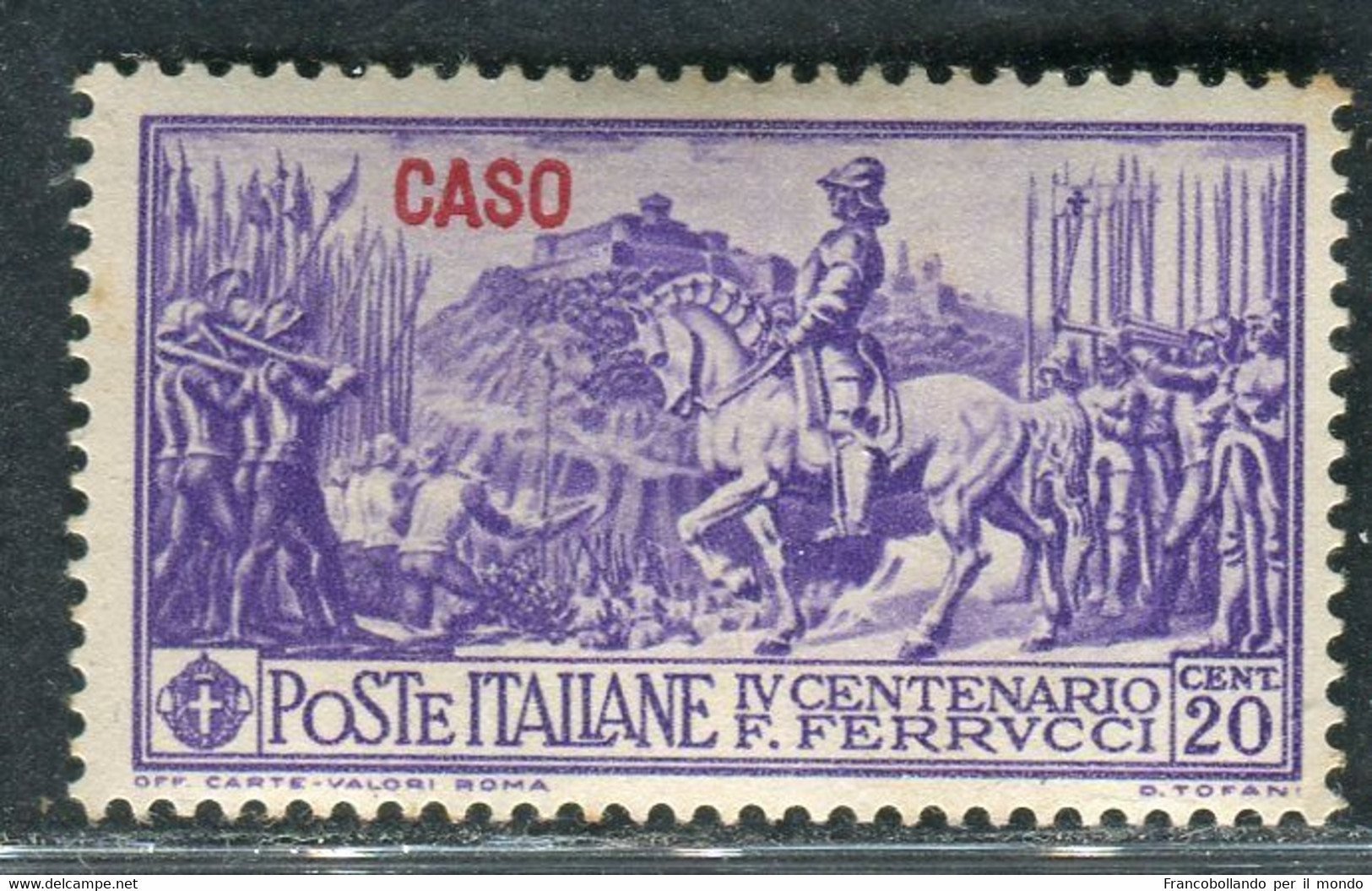 1930 Egeo Isole Caso 20 Cent Serie Ferrucci MH Sassone 12 - Egée (Lipso)