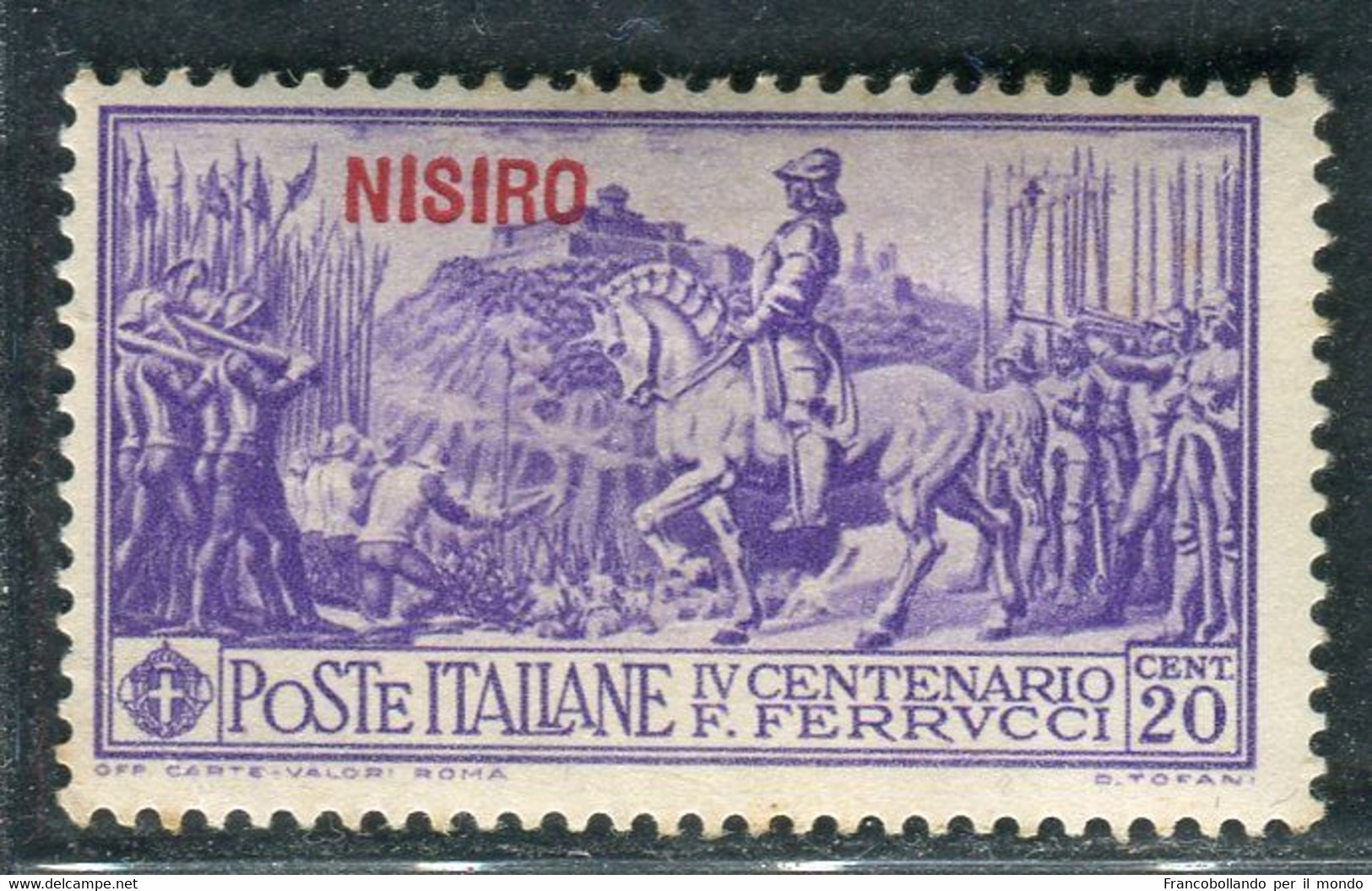 1930 Egeo Isole Nisiro 20 Cent Serie Ferrucci MH Sassone 12 - Egeo (Lipso)