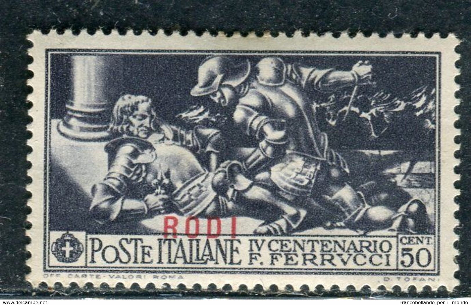 1930 Egeo Isole Rodi 50 Cent Serie Ferrucci MH Sassone 14 - Egée (Lipso)