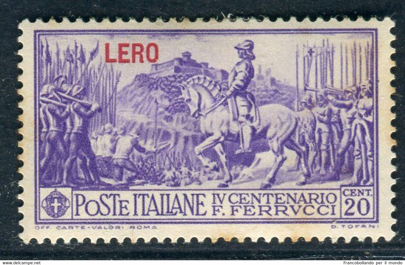 1930 Egeo Isole Lero 25 Cent Serie Ferrucci MH Sassone 13 - Aegean (Lero)