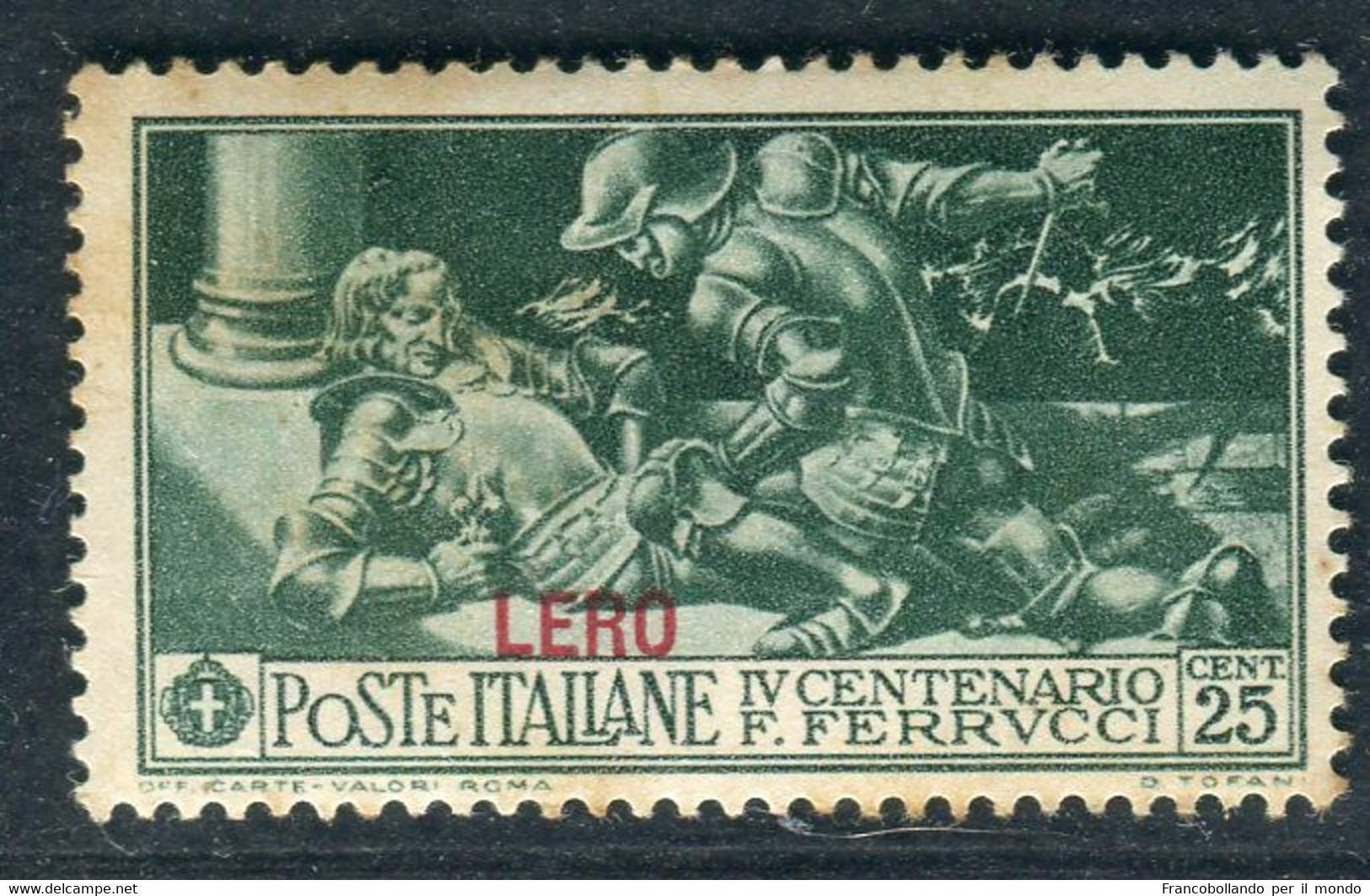 1930 Egeo Isole Lero 20 Cent Serie Ferrucci MH Sassone 12 - Ägäis (Lero)