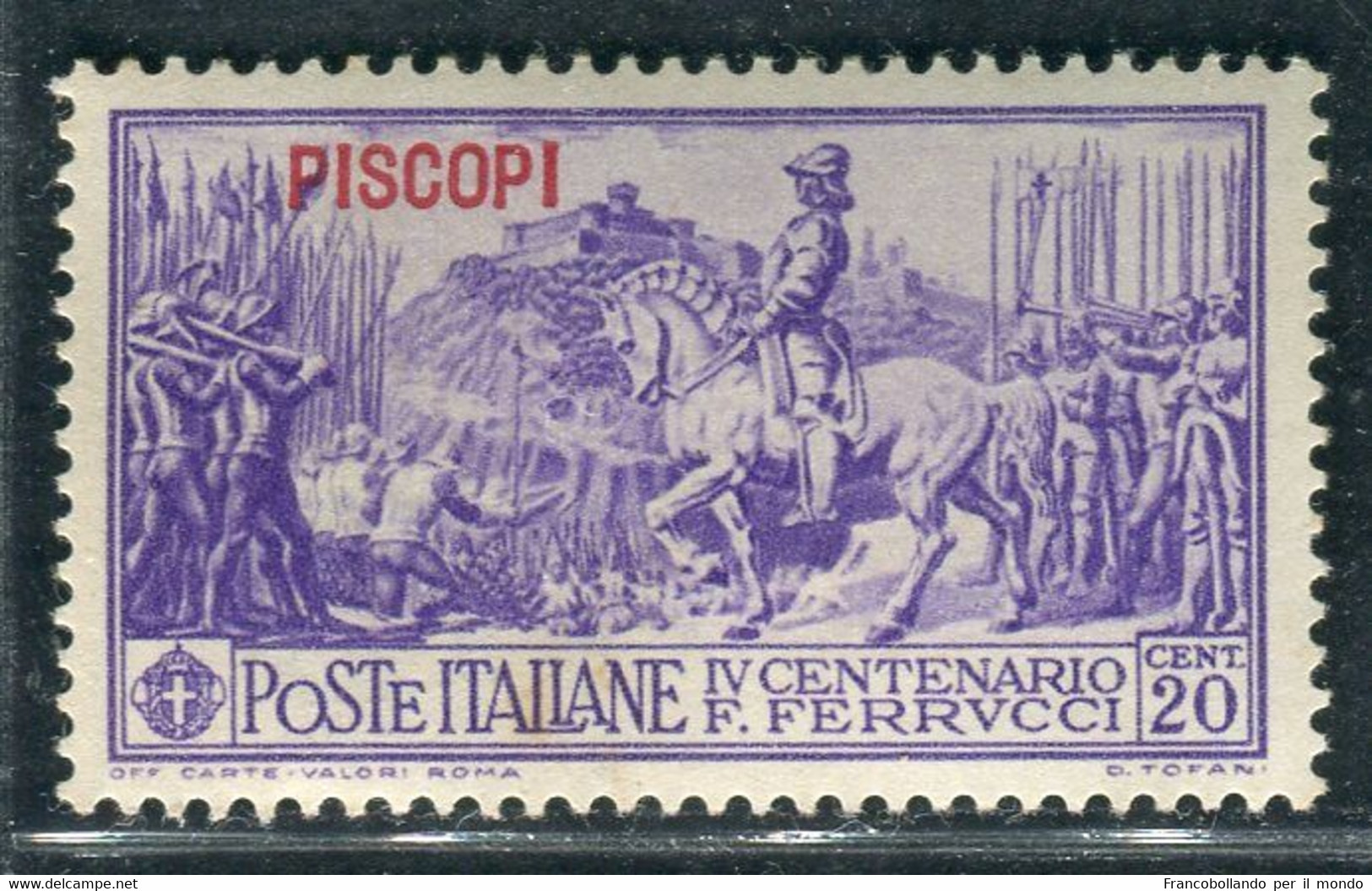 1930 Egeo Isole Piscopi 20 Cent Serie Ferrucci MH Sassone 12 - Egée (Piscopi)