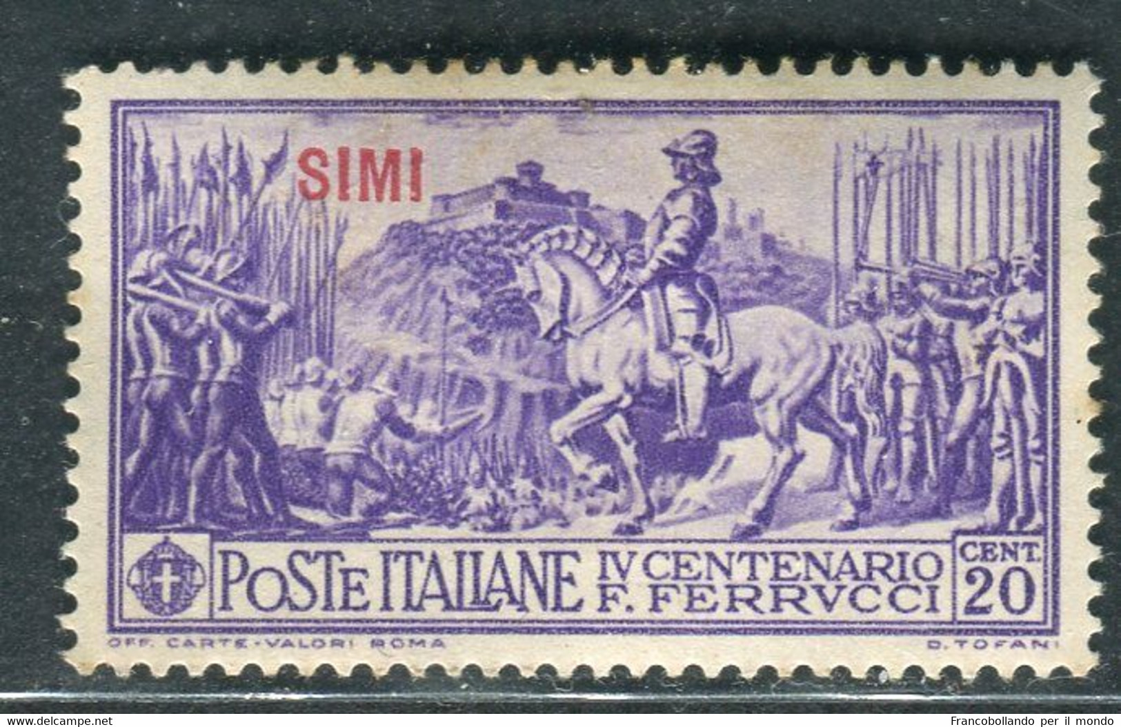 1930 Egeo Isole Simi 20 Cent Serie Ferrucci MH Sassone 12 - Ägäis (Simi)