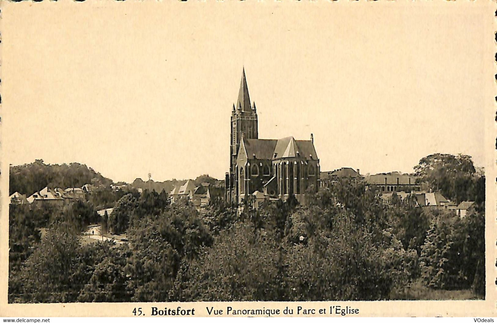 033 419 - CPA - Belgique - Watermaal-Bosvoorde - Watermael-Boitsfort - Vue Panoramique Du Parc Et L'Eglise - Watermaal-Bosvoorde - Watermael-Boitsfort