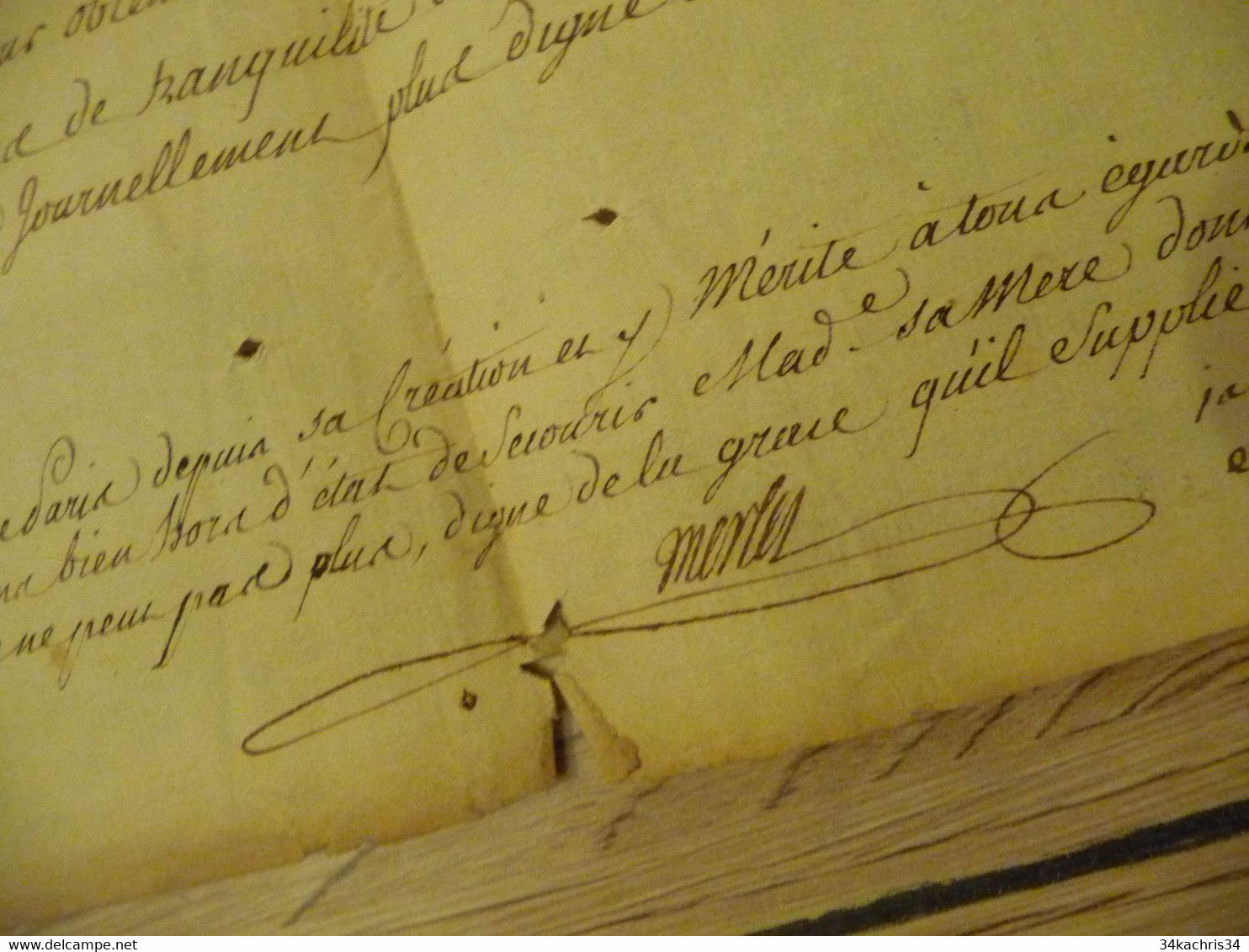 Moreau Desclainvilliers Exposé De Ses Titres Capitaine Régiment De Bresse Vers 1760 Ordre De Saint Louis - Documents