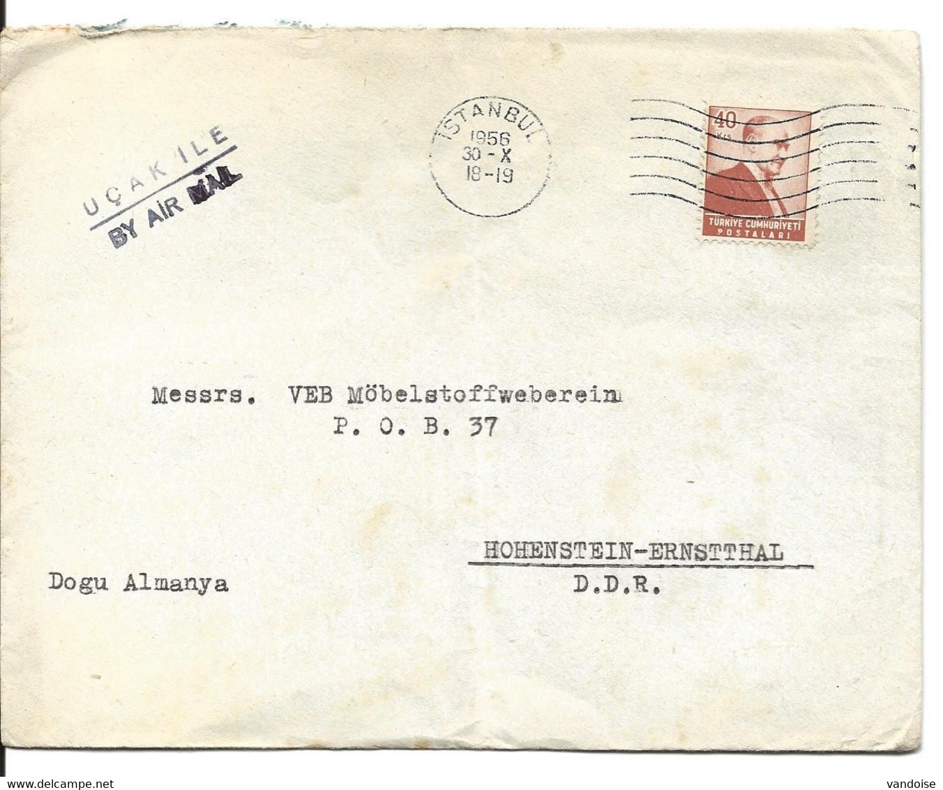 5 LETTRES 1948/56 POUR L'ALLEMAGNE - Briefe U. Dokumente