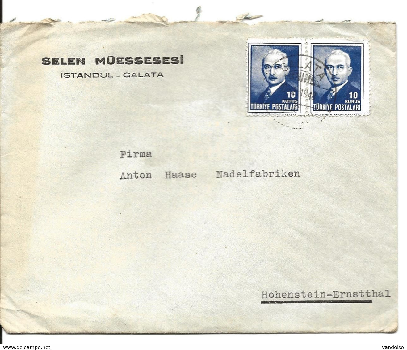 5 LETTRES 1948/56 POUR L'ALLEMAGNE - Covers & Documents