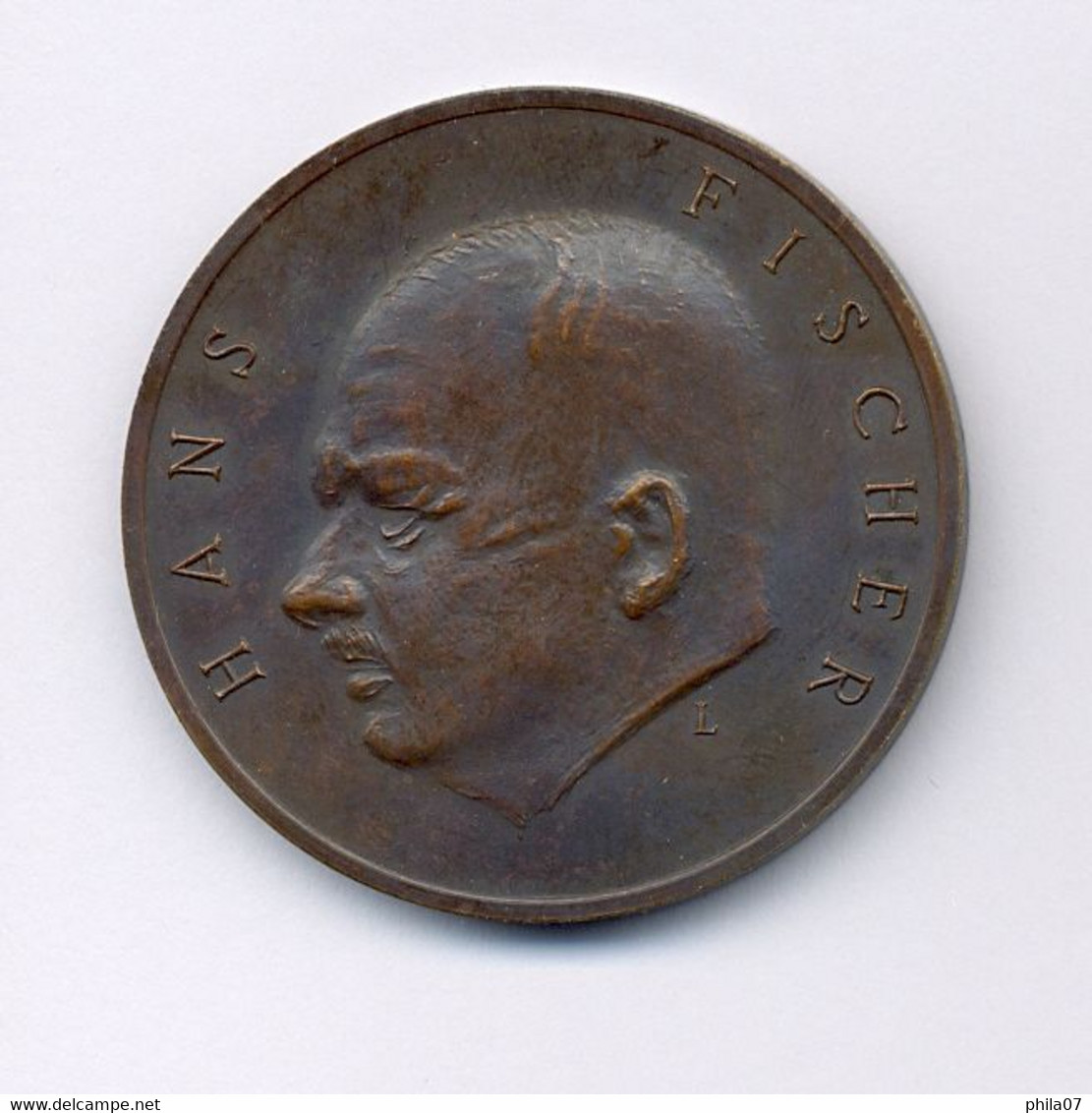 Germany, Hans Fischer Medal, München 20.09. 1949. Diameter 42 Mm, 30 Gram - Sonstige & Ohne Zuordnung