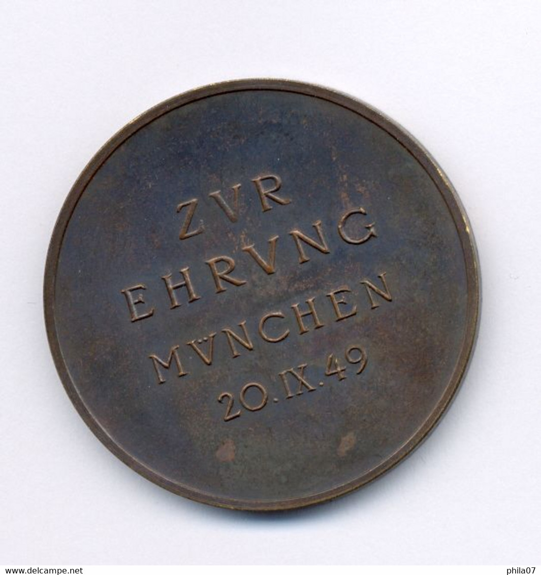 Germany, Hans Fischer Medal, München 20.09. 1949. Diameter 42 Mm, 30 Gram - Sonstige & Ohne Zuordnung