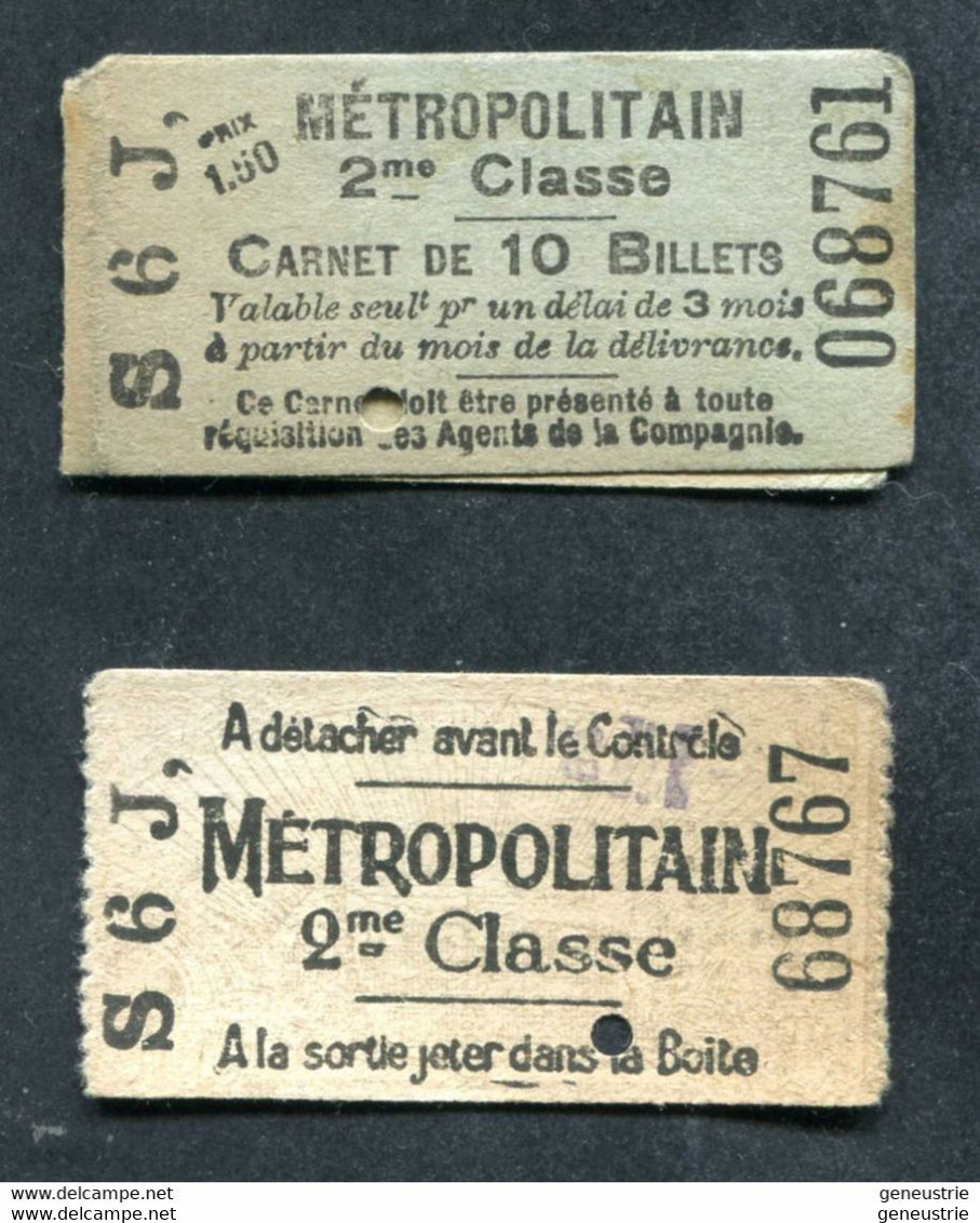 Ticket De Métro Et Son Carnet (vide) Début XXe 1910 Paris - 2e Cl - Métropolitain - RATP - Europa