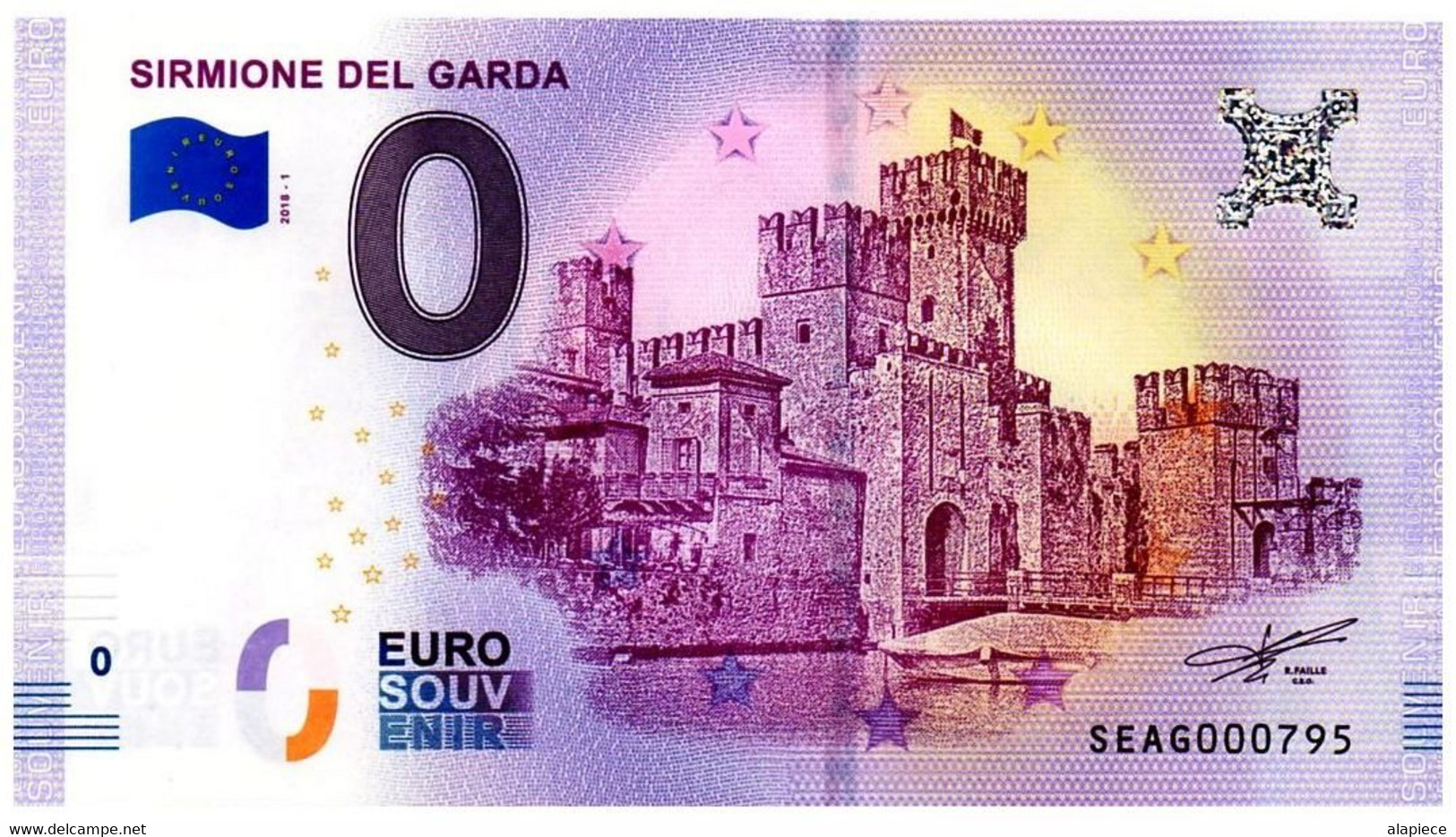 Billet Touristique - 0 Euro - Italie - Sirmione Del Garda (2018-1) - Essais Privés / Non-officiels