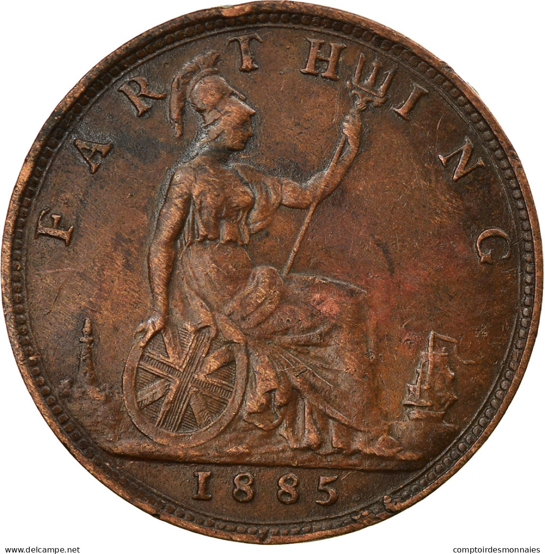 Monnaie, Grande-Bretagne, Victoria, Farthing, 1885, TTB, Bronze, KM:753 - B. 1 Farthing