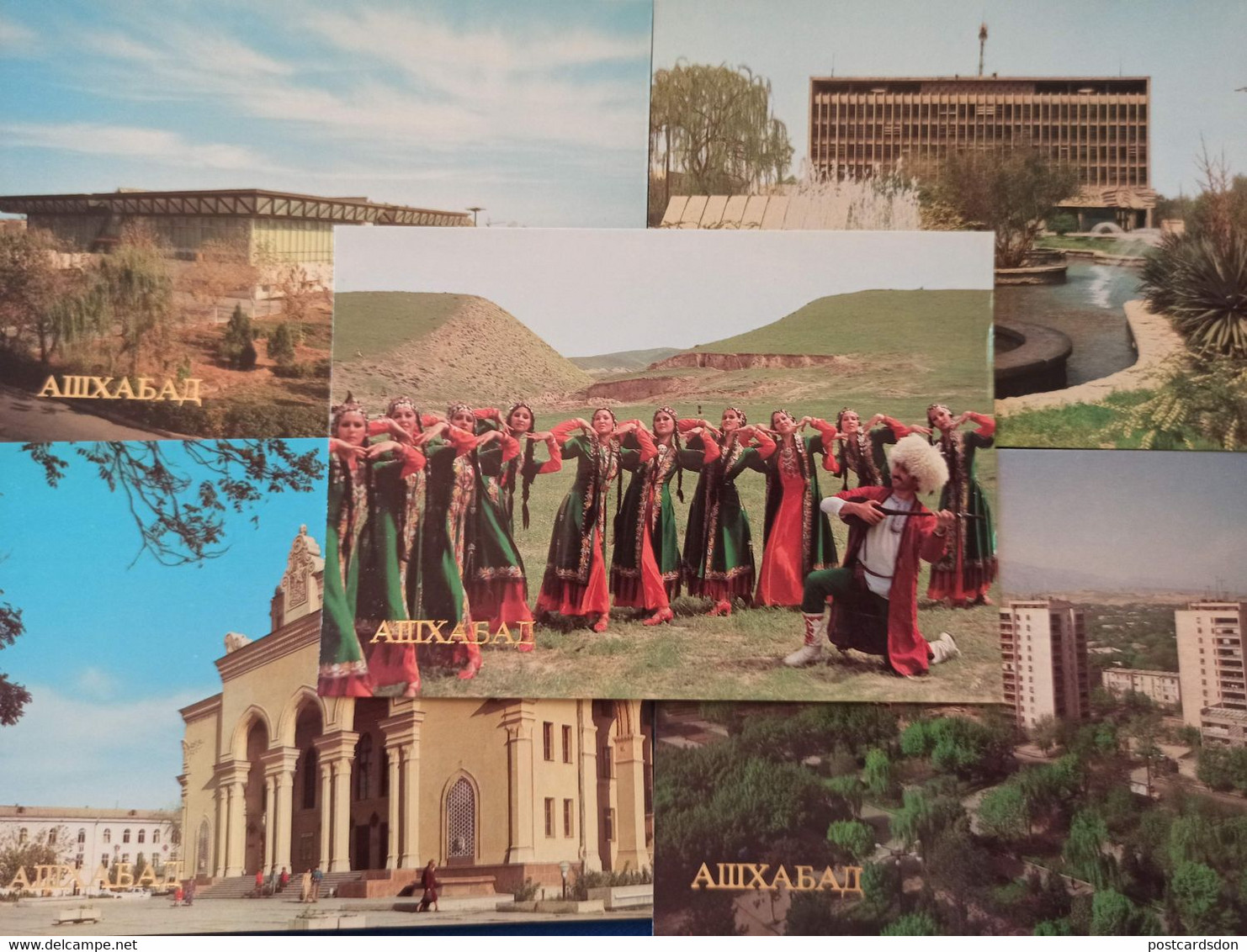 Russian Asia. Turkmenistan. Ashgabat / Ashkhabad. Big Lot - High Quality - 17 Postcards Lot - 1980s - Turkmenistan