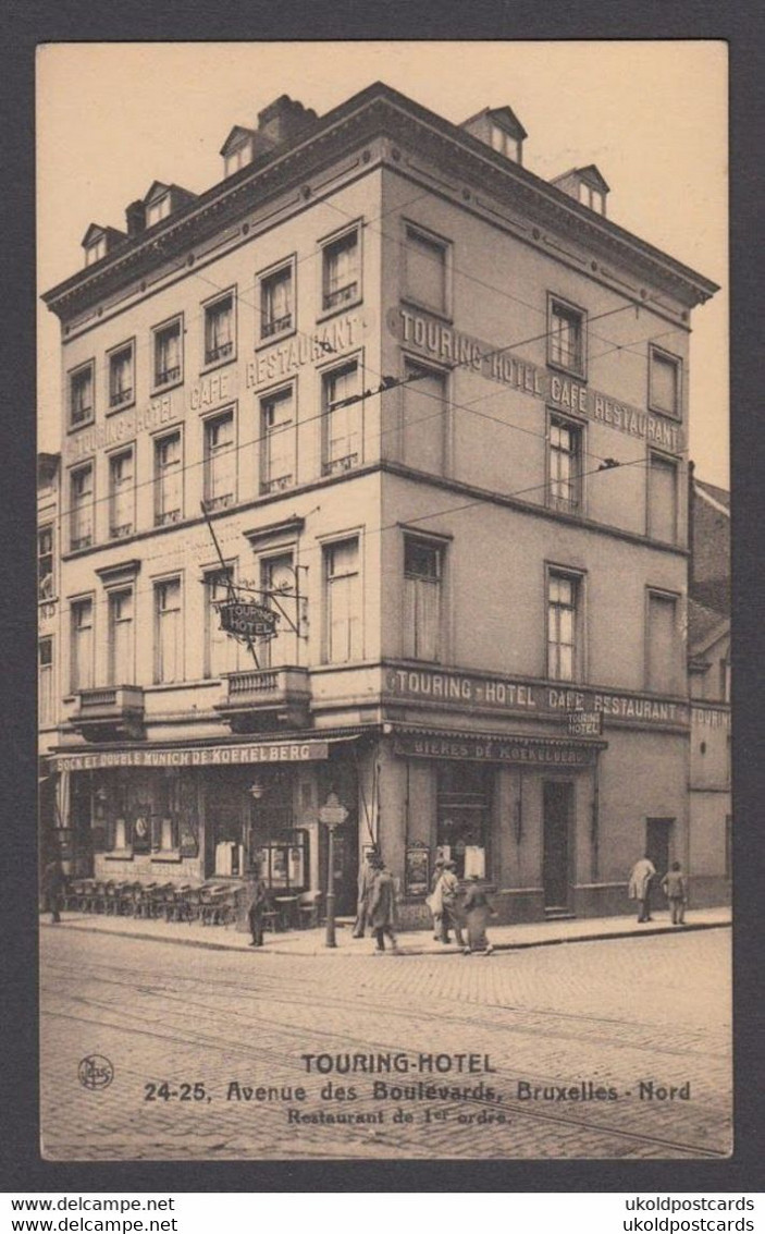 CPA -  Belgique, BRUXELLES, Touring Hotel, 24/25 Avenue Des Boulevards - Cafés, Hôtels, Restaurants