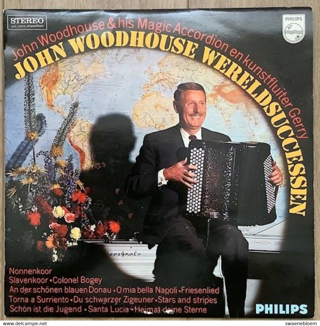 LP.- JOHN WOODHOUSE SOUVENIRS. JOHN WOODHOUSE & HIS MAGIC ACCORDION En Kunstfluiter Gerry. - Compilations