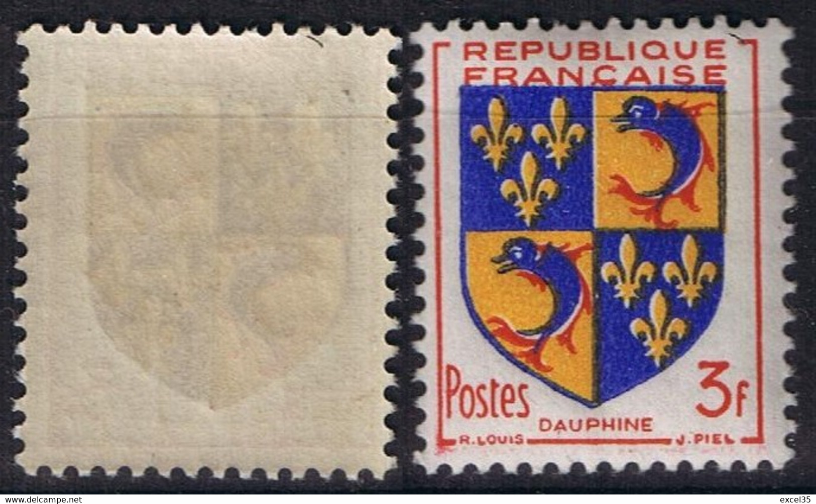 YVERT 954 N** MNH - DAUPHINE Dans La Série Armoiries De Provinces (VI) - SCAN RECTO-VERSO = SANSURPRISE - Neufs