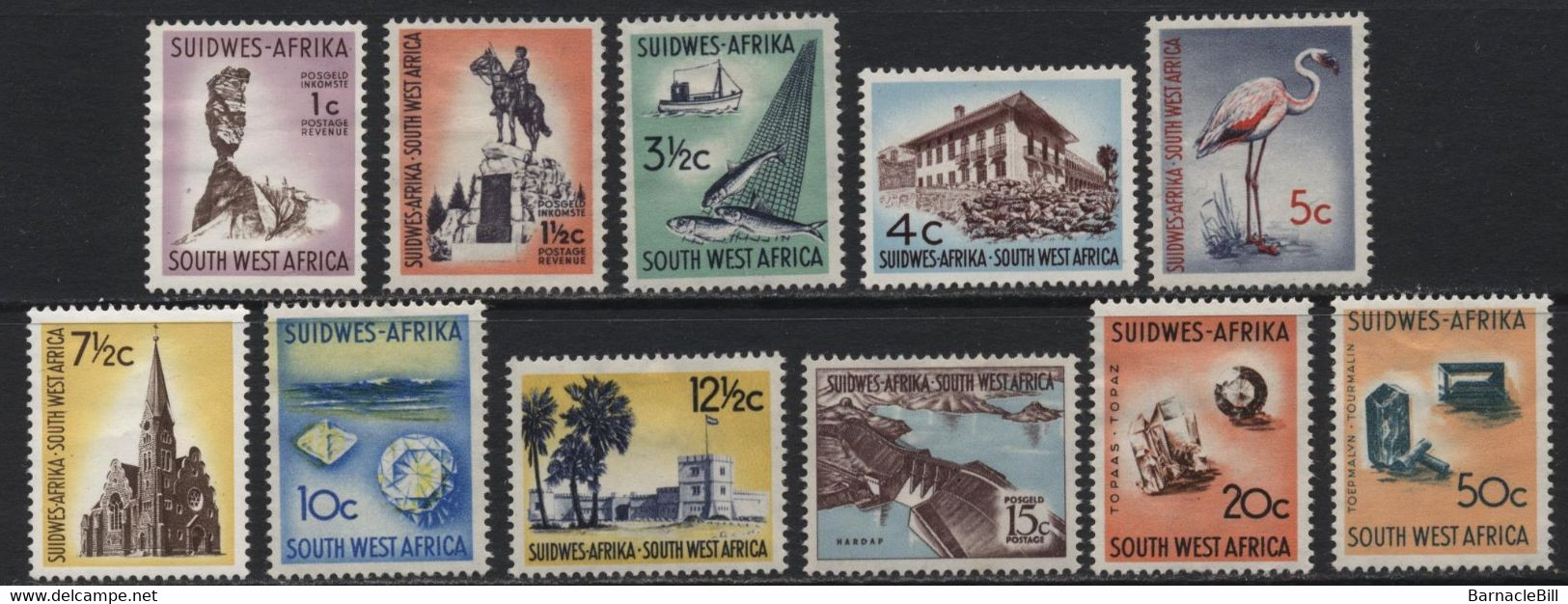 South West Africa (03) 1961 Decimals. 11 Higher Values. Mint. Hinged, - Other & Unclassified