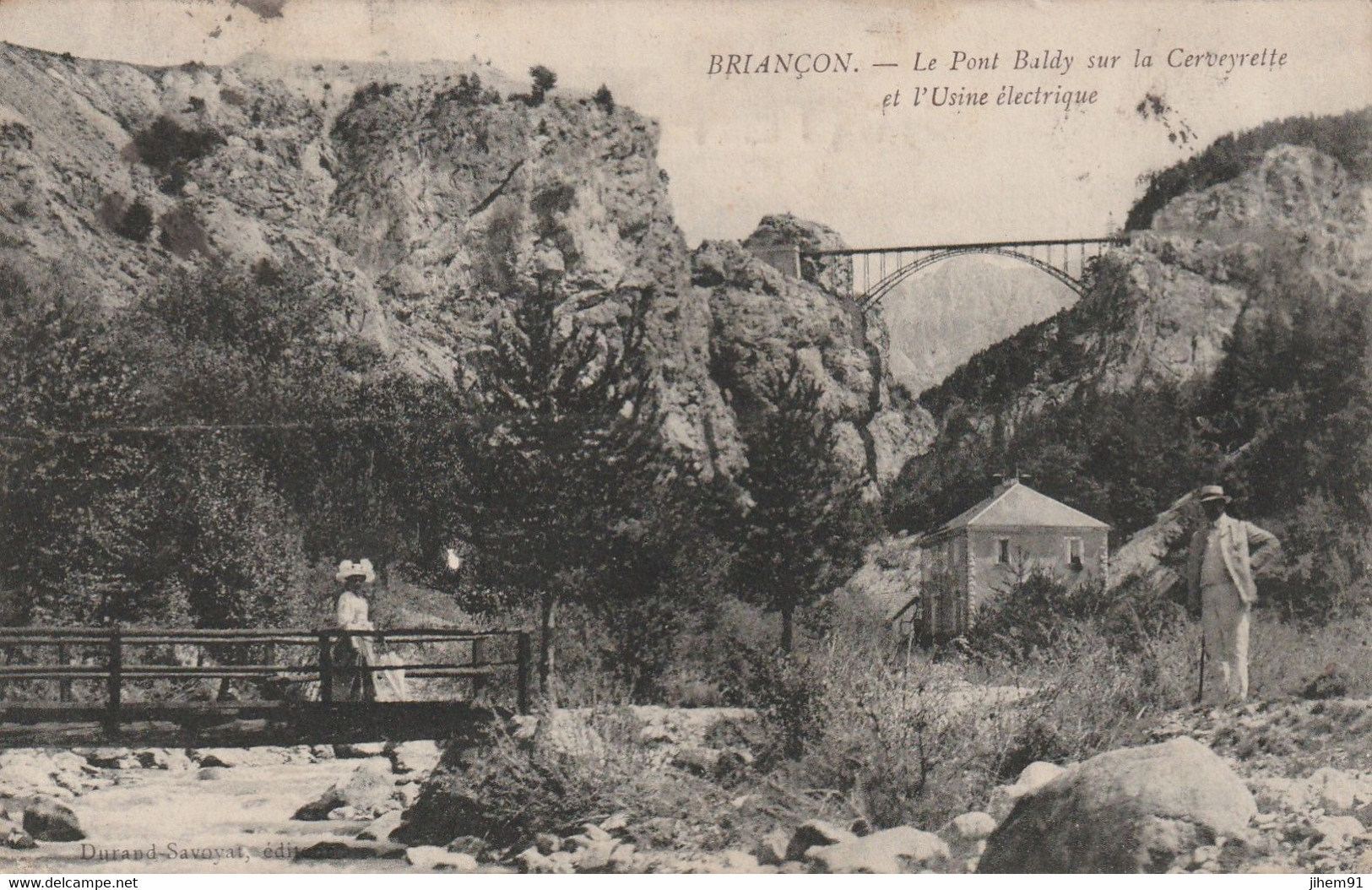 05 - Briançon (Hautes-Alpes) : Le Pont Baldy Sur La Cerveyrette Et L'usine électrique (petite Animation) - Briancon