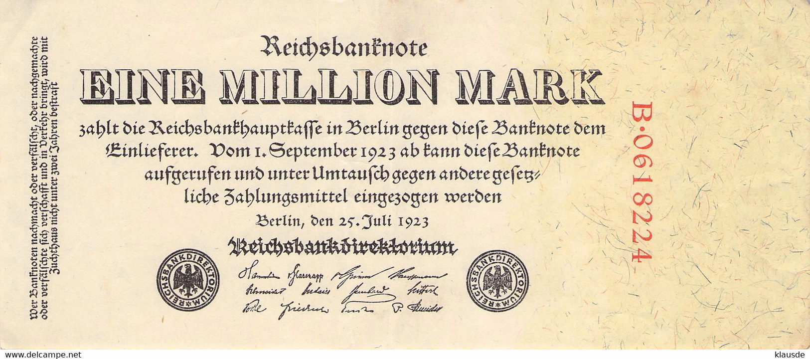 1 Mio Mark Reichsbanknote AU/EF (II) - 1 Million Mark