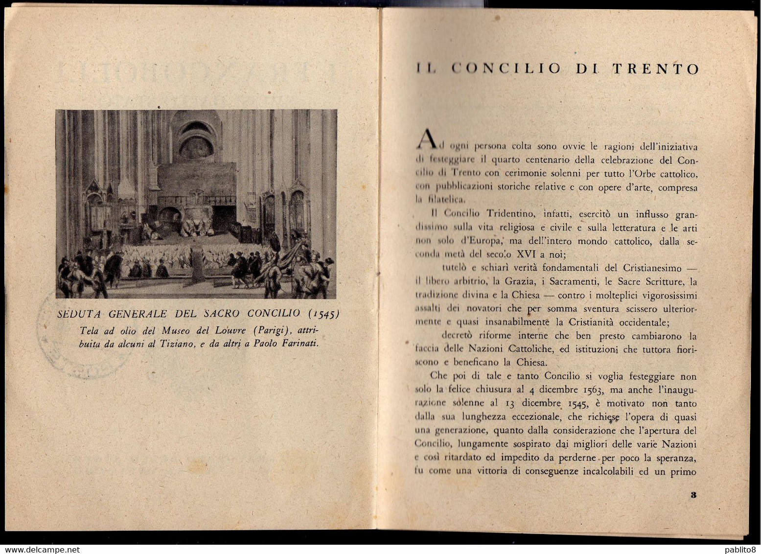 CITTÀ VATICANO VATICAN VATIKAN 20.2.1946 BOLLETTINO UFFICIALE CONCILIO DI TRENTO SERIE COVER FDC BOOKLET LIBRETTO CARNET - Libretti