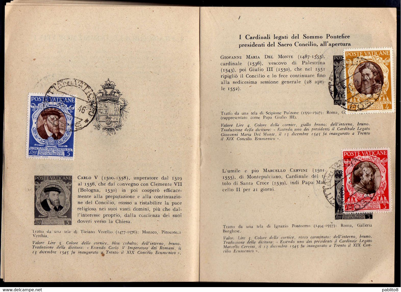 CITTÀ VATICANO VATICAN VATIKAN 20.2.1946 BOLLETTINO UFFICIALE CONCILIO DI TRENTO SERIE COVER FDC BOOKLET LIBRETTO CARNET - Libretti