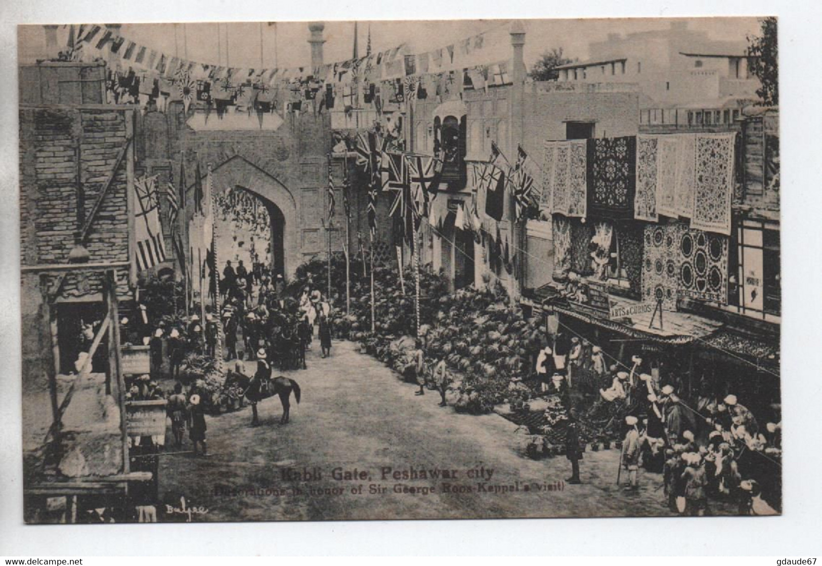 PESHAWAR CITY (PAKISTAN) - KABLI GATE - DECORATIONS IN HONOR OF SIR GEORGE ROOS KEPPEL'S VISIT - Pakistán