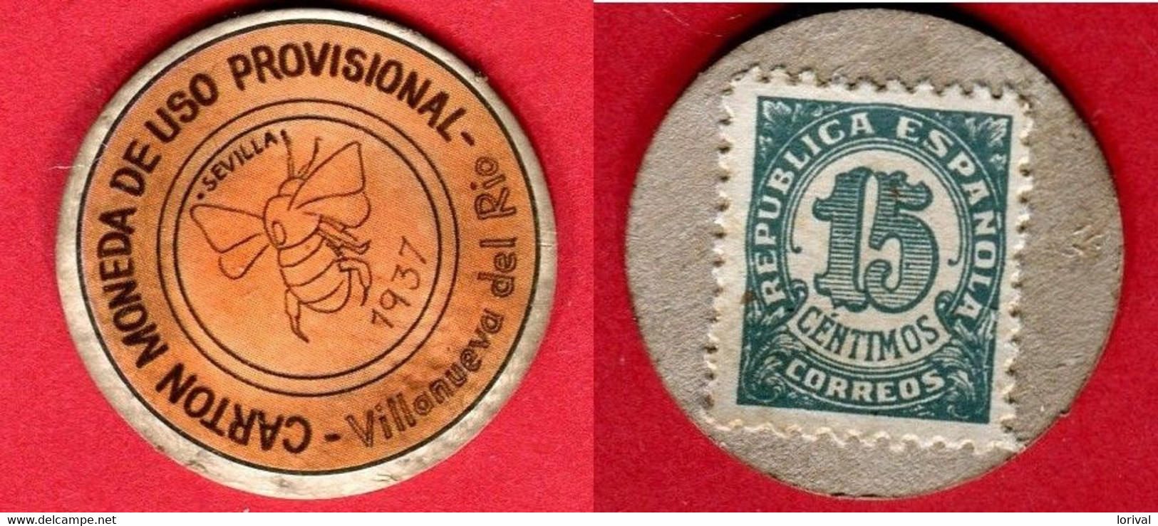 GUERRE CIVIL MONNAIE CARTON TB 8 -  Monedas De Necesidad